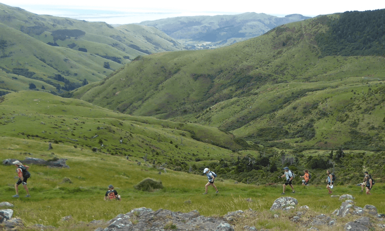 Banks Peninsula Adventure Race Canterbury hikers hills