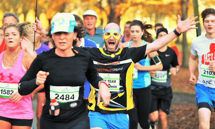 Christchurch Marathon runners in action