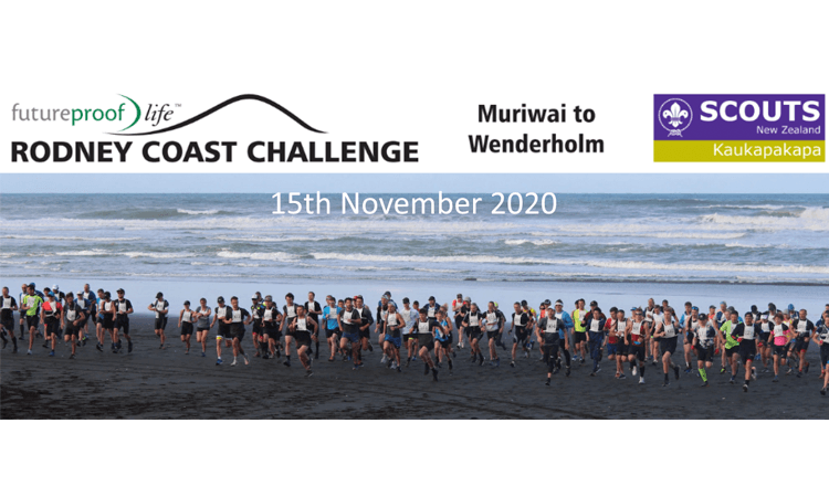 Future Proof Life Rodney Coast Challenge Muriwai to Wenderholm Auckland 2020 poster