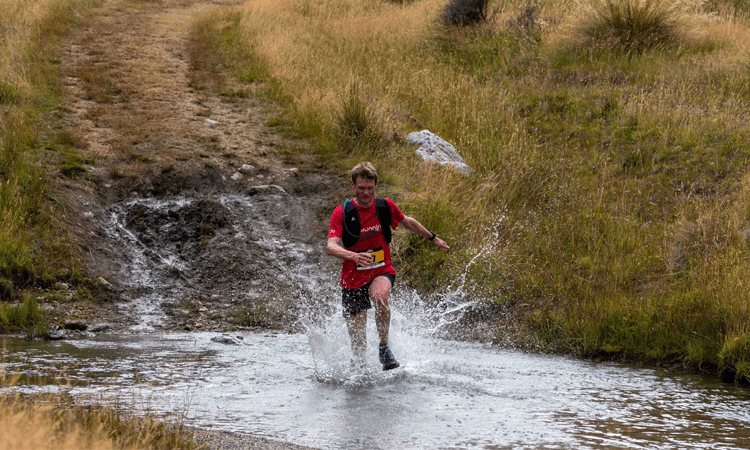 Motatapu Trail Marathon Otago 2024 Creek Crossing splashes