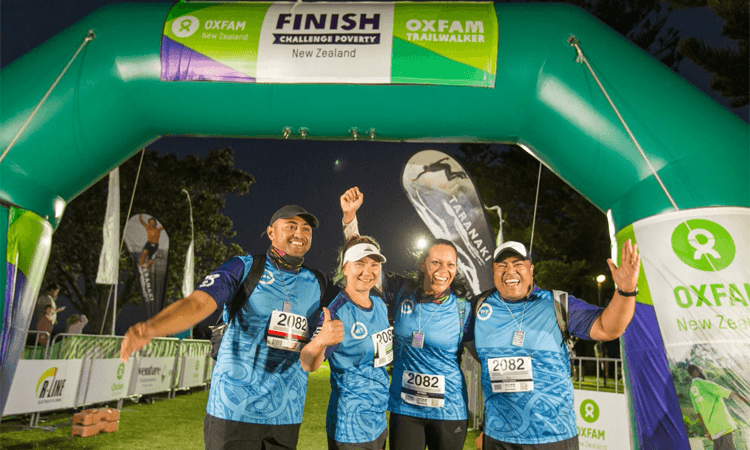 Oxfam Trailwalker Taranaki New Zealand 2023 finish