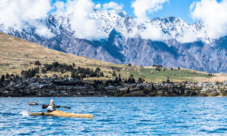 Peak to Peak Winter Multisport race Queenstown Otago kayak Lake Wakatipu
