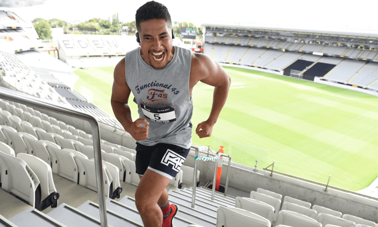Stadium Stomp Eden Park Stadium Stair Challenge Auckland 2020 smile