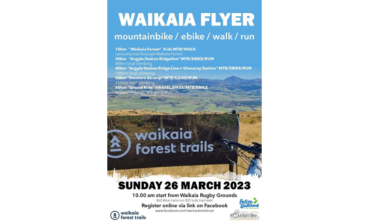 Waikaia Flyer MTB Run Walk Southland